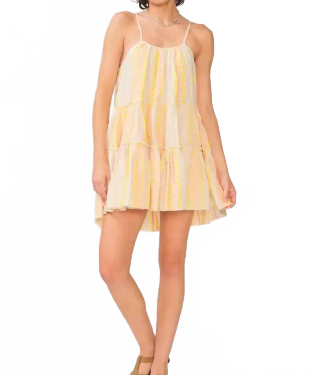 NEW DRA LOS ANGELES nathalia dress in pink yellow